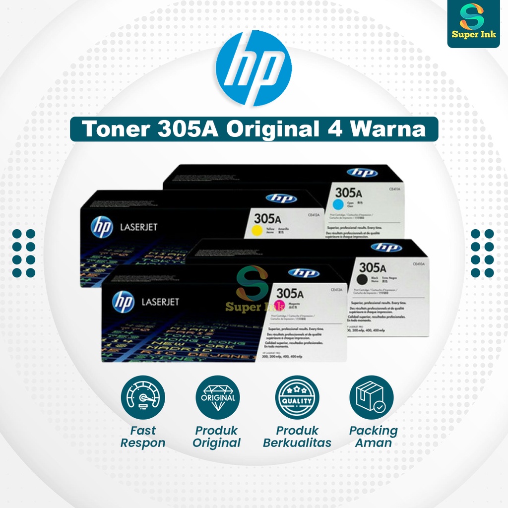 Jual Toner Printer HP Laserjet 305A Original 4 Varian Warna (CMYK