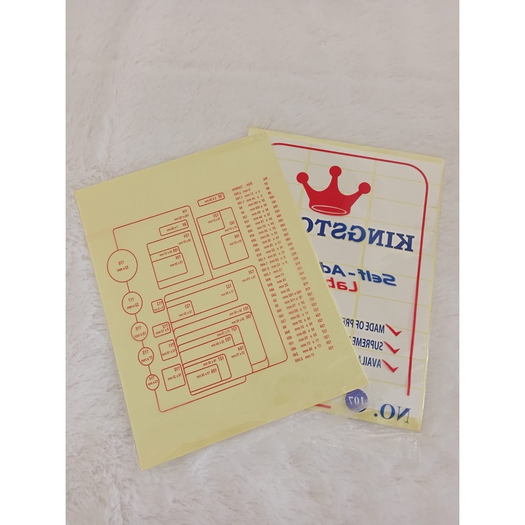Jual Label KINGSTONE No.107 - Self Adhesive Label 107- Sticker | Shopee ...
