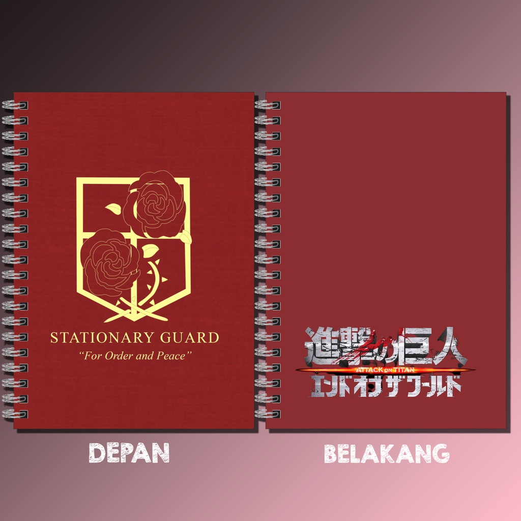 Jual NOTEBOOK / BUKU CATATAN / NOTEBOOK ATTACK ON TITAN/ AOT NOTEBOOK ...