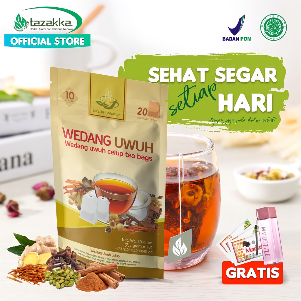 Jual Wedang Uwuh Komplit Teh Celup Herbal Tazakka Asli Original Isi 20 Kantong Tea Bag Minuman 9573