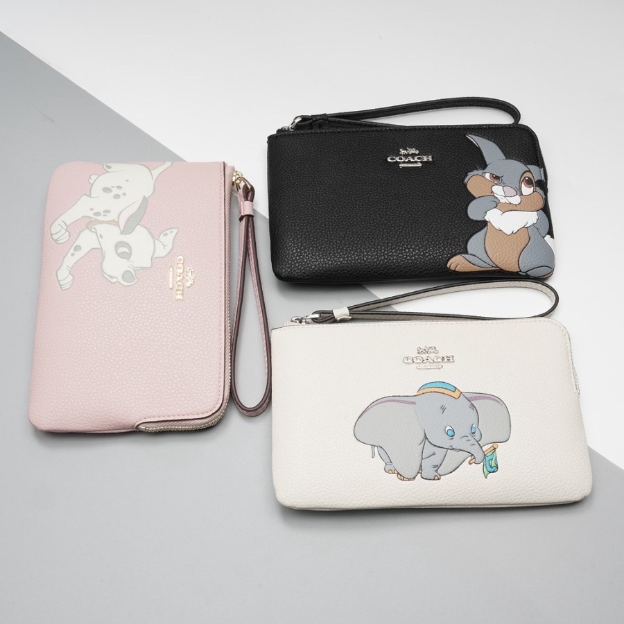 Jual Coach x DISNEY Wallet Corner Zip Wristlet With Dumbo Leather