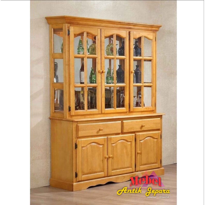 Jual Lemari Dapur Buffet Dapur Jati Minimalis Shopee Indonesia