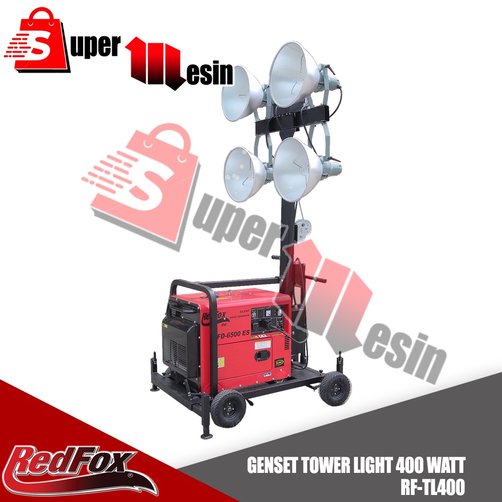 Jual Genset Silent Lighting Lampu Sorot Tower X Watt Redfox Rf