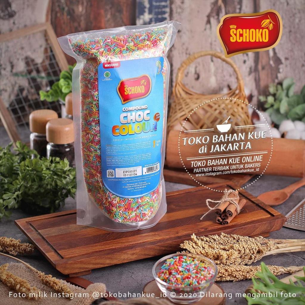 Jual Schoko Compound Choc Colour 500gr Meses Rainbow Mix | Shopee Indonesia