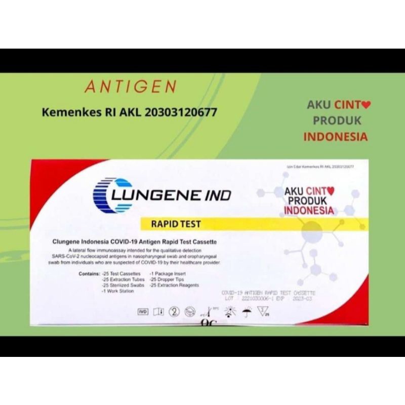 Jual alat test RapidTESTantiGENKEMENKES 1box isi 25kit lot 100 | Shopee ...