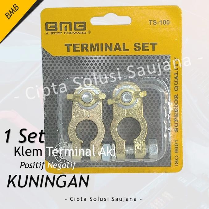 Jual Kepala Aki Lapis Kuningan Set Klem Terminal Aki Mobil Accu