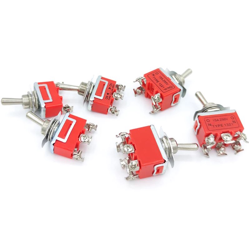 Jual E-TEN 1221 ON OFF Toggle Switch Saklar Tuas 12mm DPST 4 Pin 15A ...