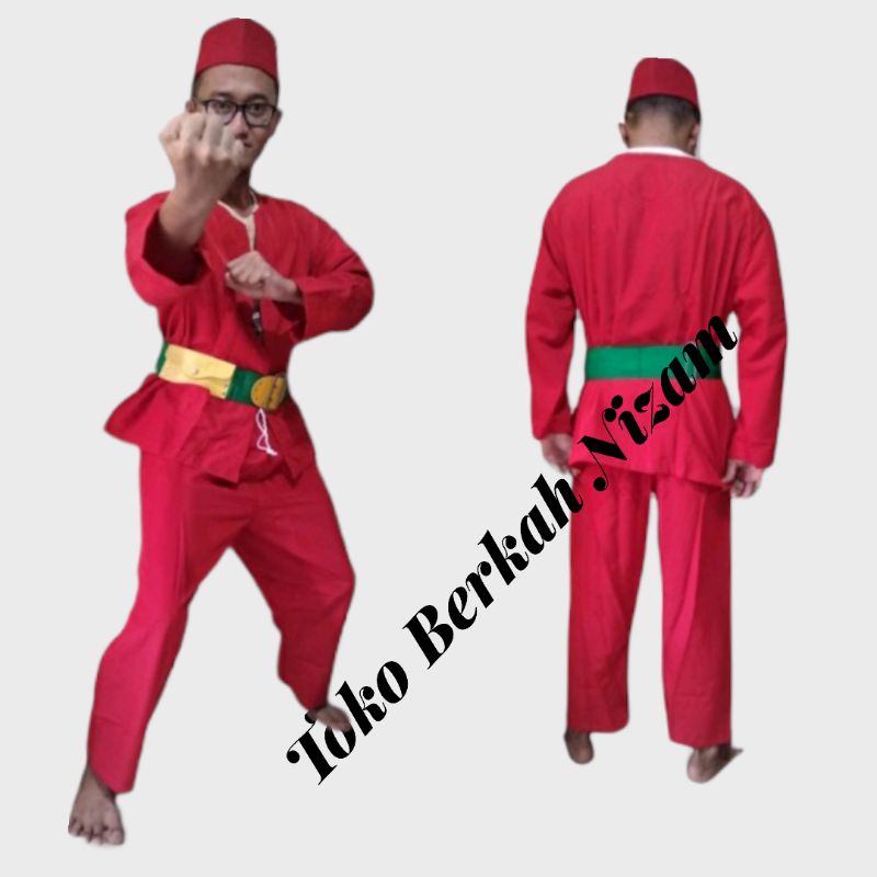 Jual Baju Silat Komplit / Baju Adat Betawi Lengkap Dewasa (Baju+Celana