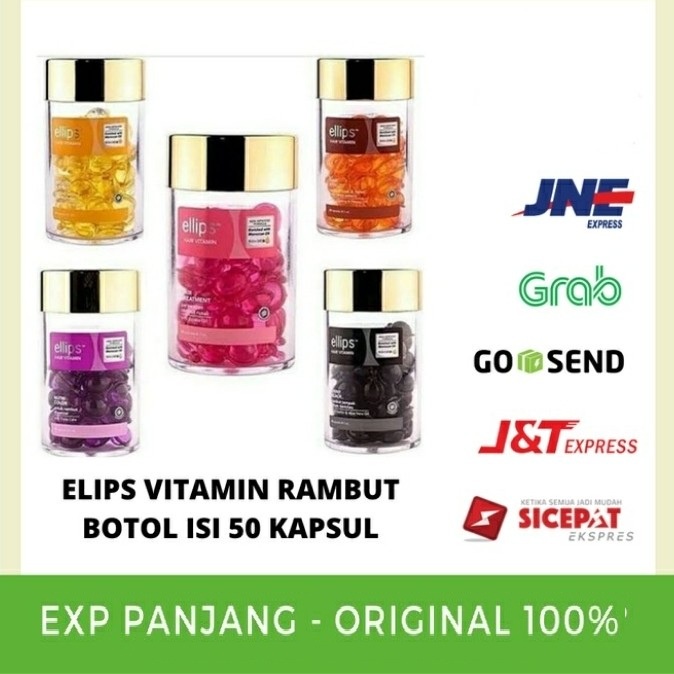 Jual Elips Hair Vitamin 1 Botol Isi 50 Kapsul - Ellips Botol | Shopee ...