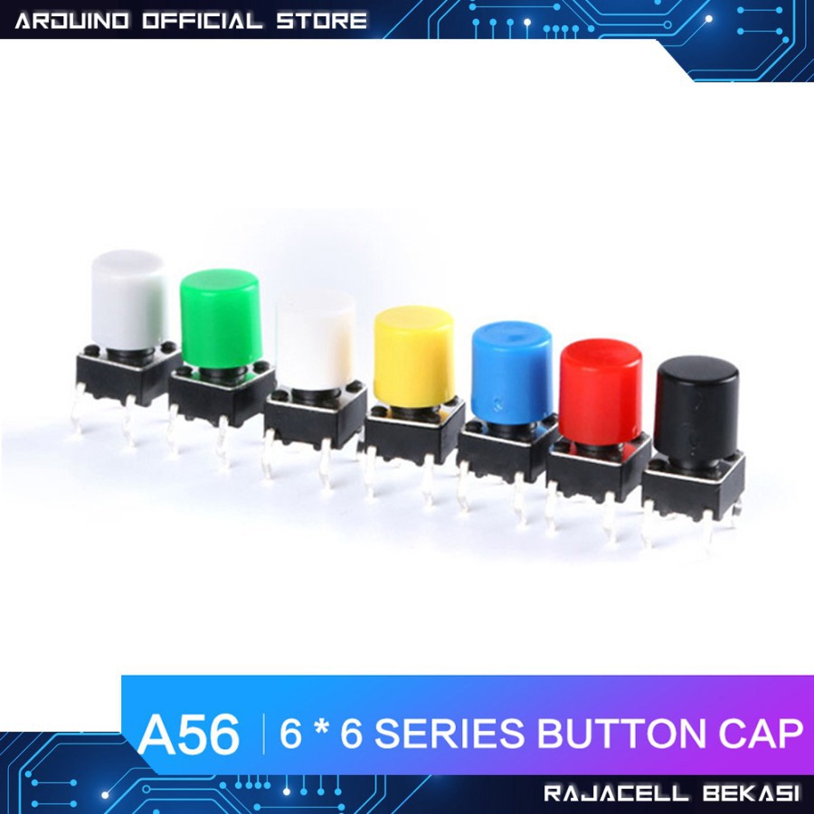 Jual A56 Cap Tutup Topi Tombol Tactile Push button 6x6 momentary 6x6x8 ...