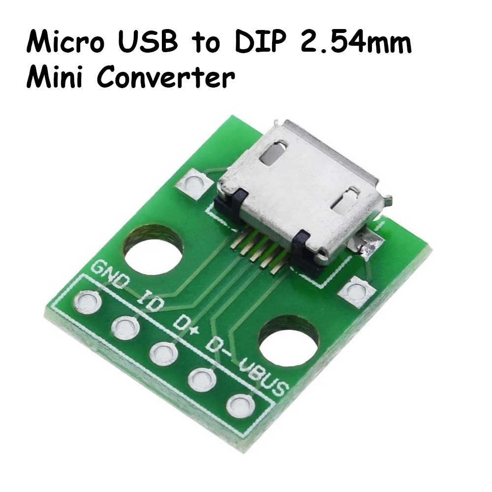 Jual Converter Micro Usb To Dip 2 54mm Adapter Pcb Breakout Board Shopee Indonesia