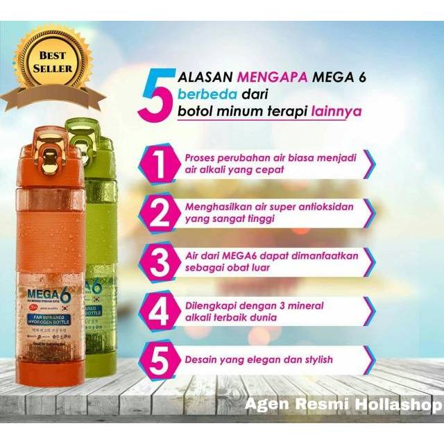 Jual PROMO HEBOH !! Botol MEGA 6 LARGE 600ml - Botol Terapi DIABETES ...