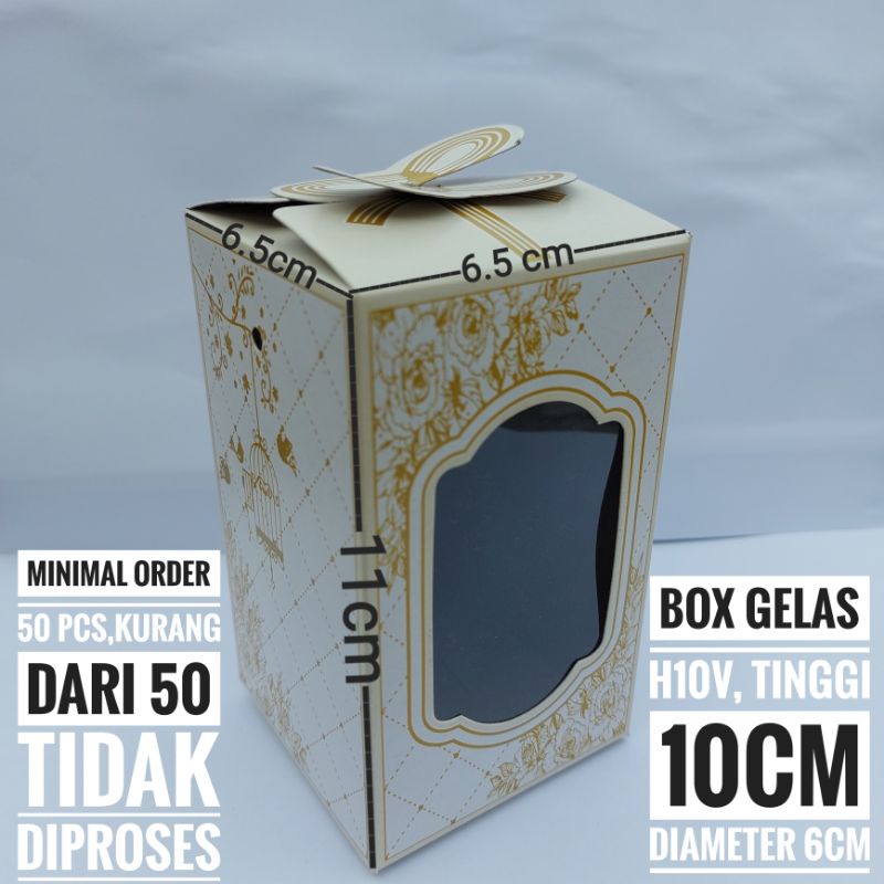 Jual Box h10 ( tinggi gelas 10 cm diamater 6 cm ) dan h10 oval | Shopee ...