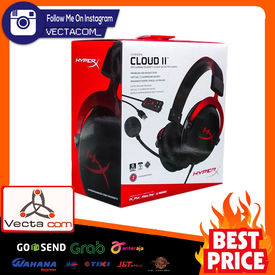 Jual Headset Gaming HyperX Cloud II - Pro Gaming Headset | Shopee Indonesia