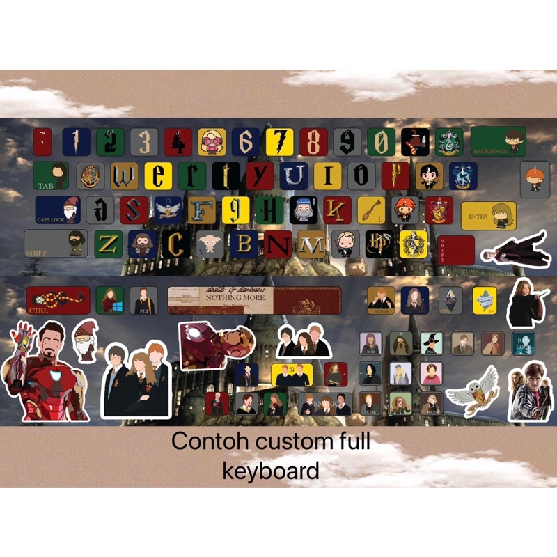 Jual Contoh stickers custom keyboard FULL / TIDAK FULL untuk hp, laptop ...