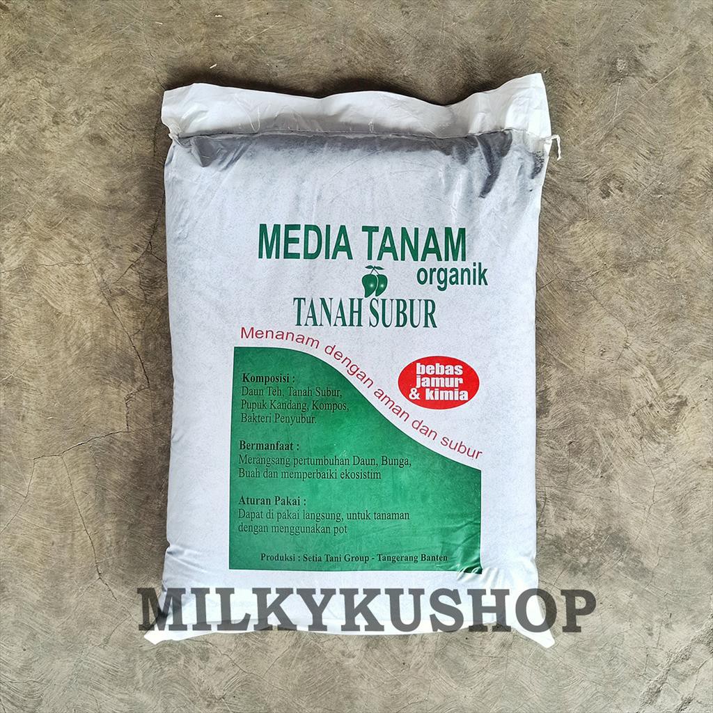 MEDIA TANAM TANAH SUBUR ORGANIK HIJAU KEMASAN PABRIK VIA GOSEND GRAB