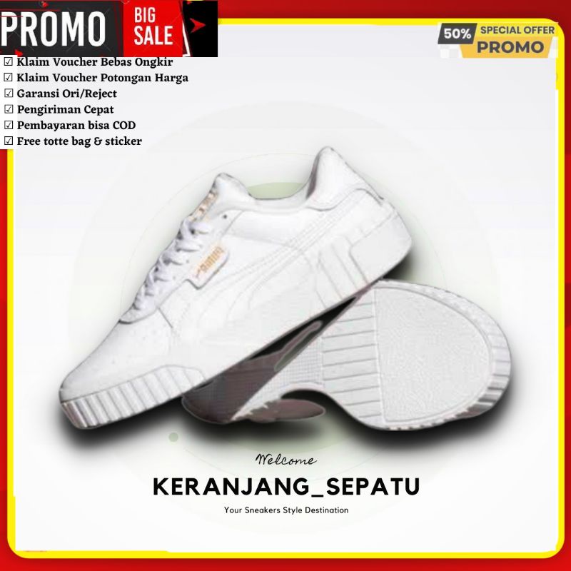 Jual PUMA CALI FULLWHITE ORIGINAL 100 SEPATU PUMA ORIGINAL 100 PUMA ORIGINAL 100 Shopee Indonesia