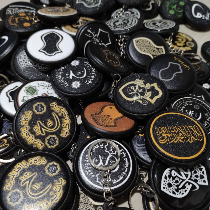 Jual Souvenir gantungan kunci terompah arabic 2 sisi / ganci bolak ...