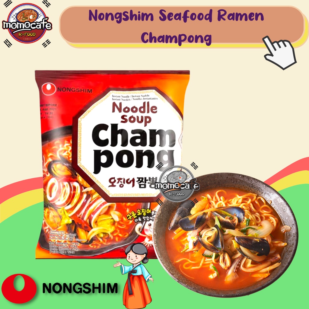 Jual Nongshim Champong Noodle Soup 124 Gr - Mi Instant Ramen Kuah Korea ...