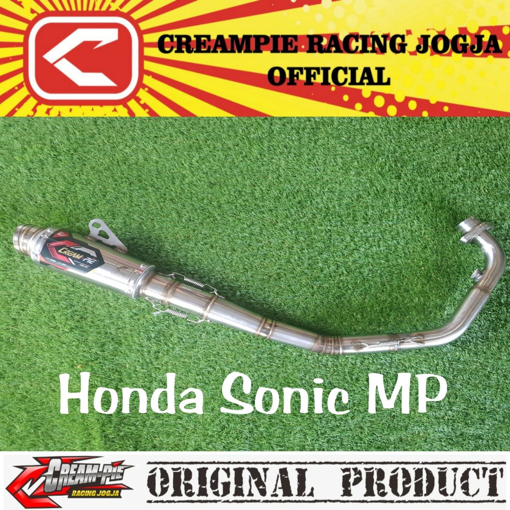 Jual KNALPOT CREAMPIE HONDA SONIC ROAD RACE MP1, MP2 DAN MP3 STAINLESS