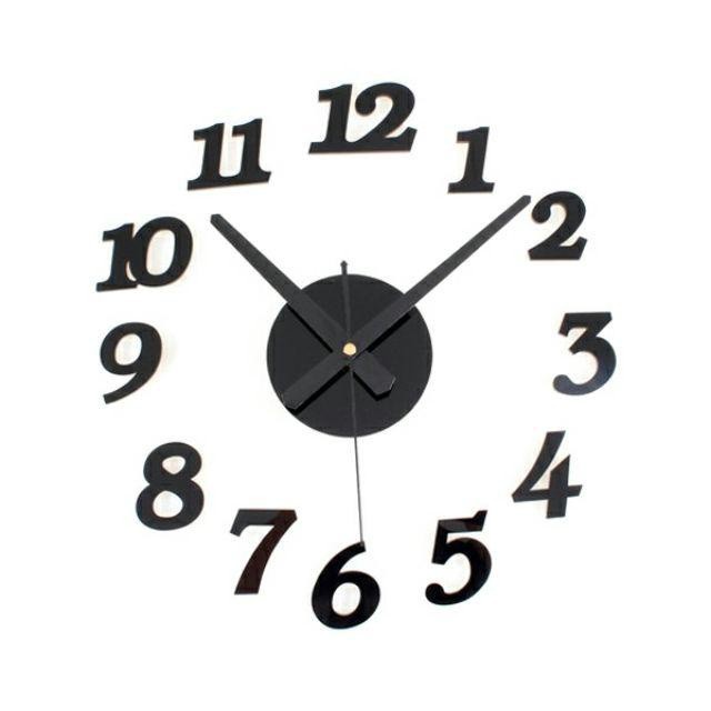 Jam Dinding Tempel DIY analog Dekorasi 3D silent 10 70cm Modern Clock