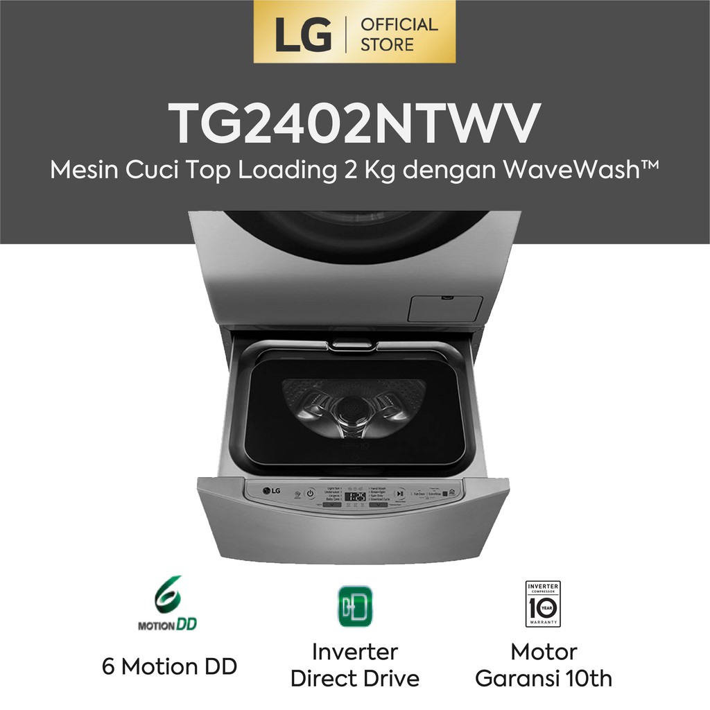 Jual LG Mesin Cuci Top Loading 2 KG TG2402NTWV | Shopee