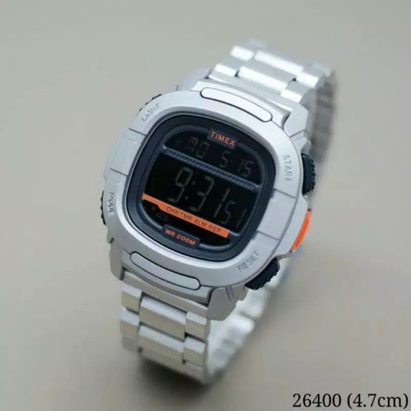 jam tangan Digital unisex pria wanita timex rantai diameter 4,7cm