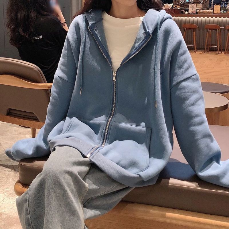 Jaket sweater hoodie best sale zipper