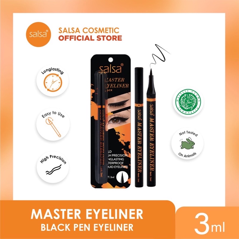 Jual SALSA Master Eyeliner Black ORIGINAL | Shopee Indonesia