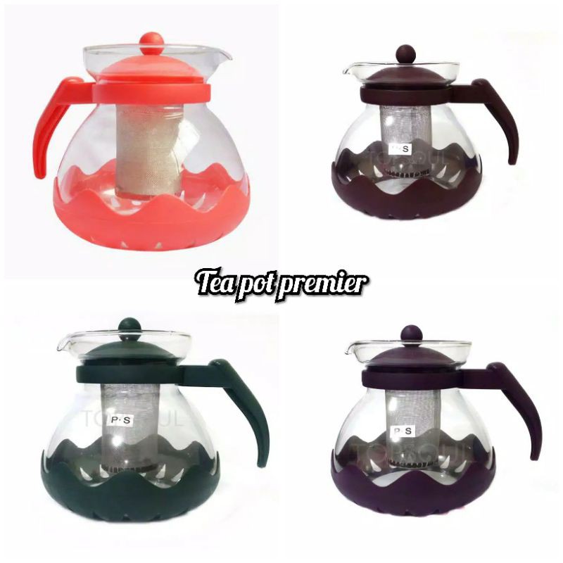 Jual Teko Teh Kaca Unik Dengan Saringan Tea Pot Premiar Shopee Indonesia 9311