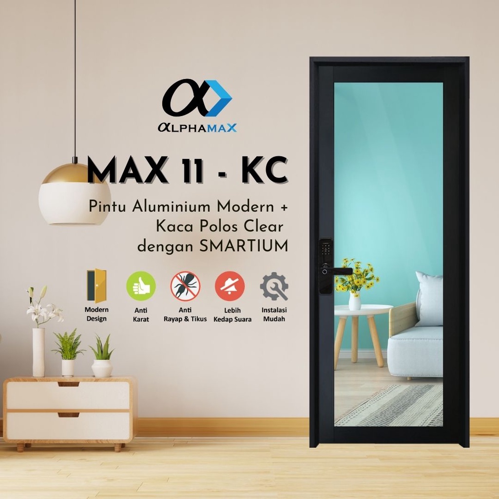 Jual Alphamax Max Kc Smartium Pintu Rumah Pintu Kantor Pintu Gudang Pintu Aluminium Kaca