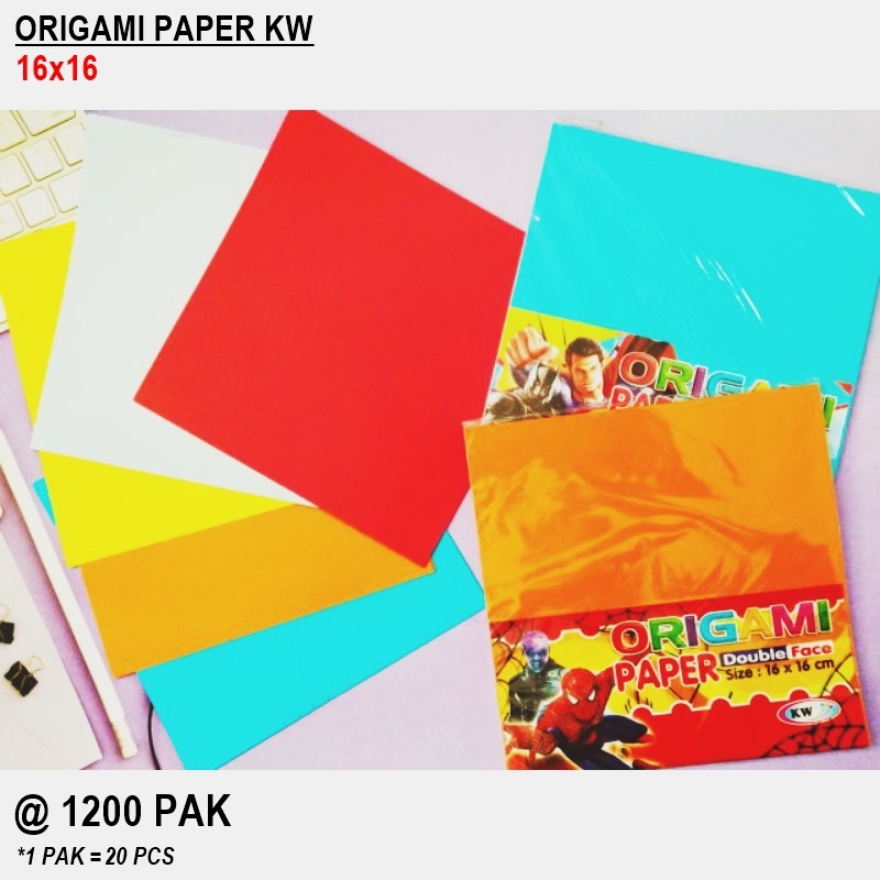 Jual Kertas Origami 16 X 16 Kertas Lipat Kertas Warna 2 Sisi Isi 20