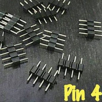Jual Socket male 4 pin RGB soket sisir hitam 4P 1 set berisi 4 pcs ...