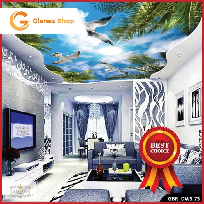 Jual Walpaper Wallpaper Wall Sticker Stiker PLAFON 3D CUSTOM Pepohonan ...