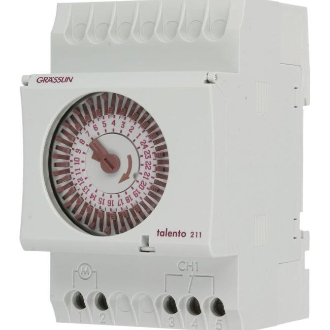 Jual Talento 211 Timer, GRASSLIN, 1 Channel Analogue DIN Rail Switch