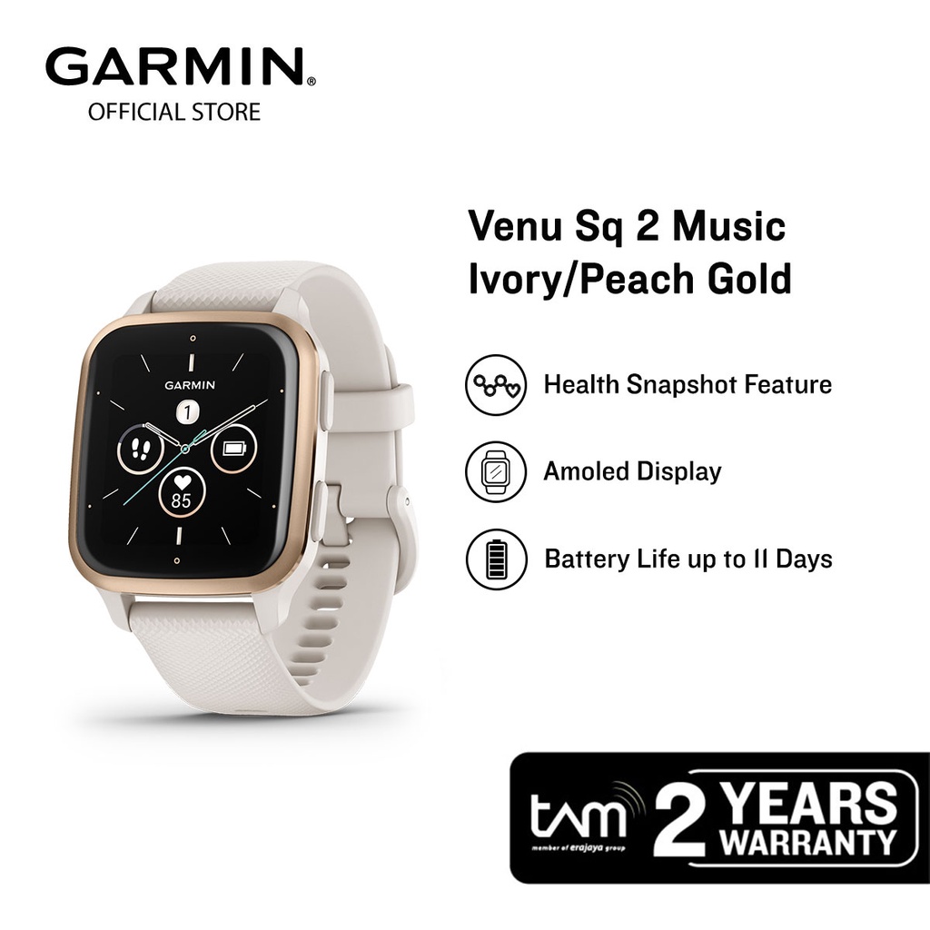 Garmin Venu Sq 2 Music Unboxing (Peach Gold / Ivory) 