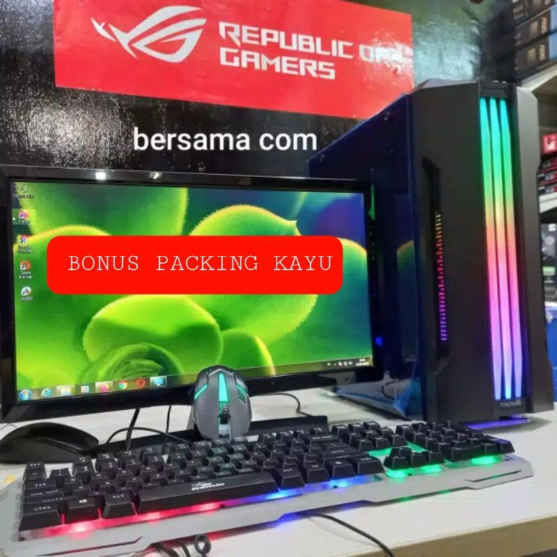 Jual Pc Gaming Editing Ful Set Amd Apu A6 Ram 8gb Hdd 500gb Monitor 19 In Lengkap Garansi 1