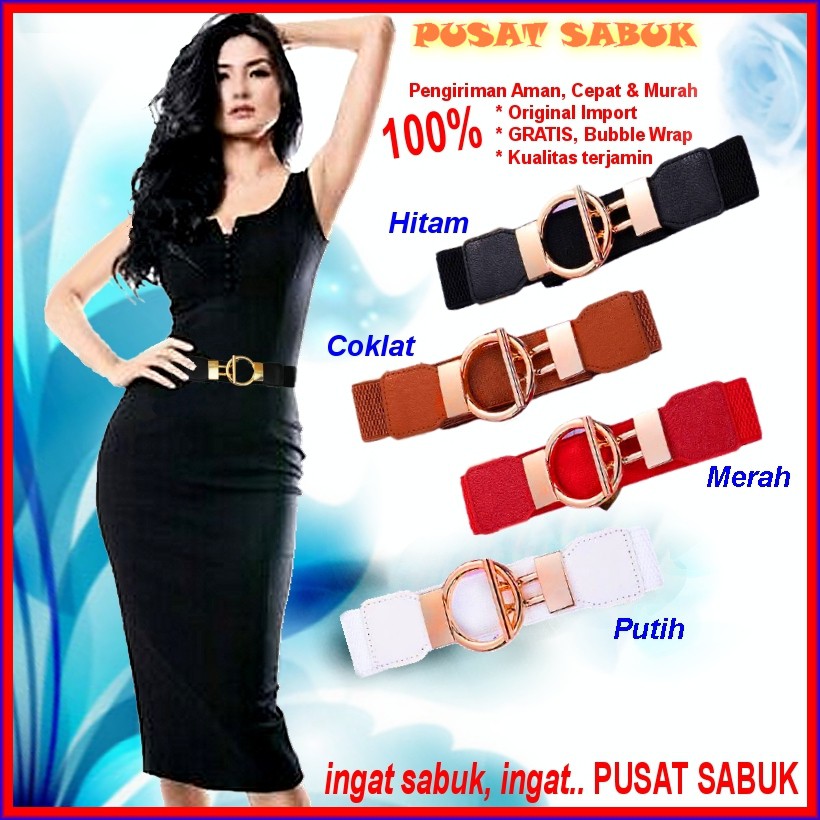 Jual Ikat Pinggang Wanita Obi Sabuk Karet Women Belt Fashion Gesper