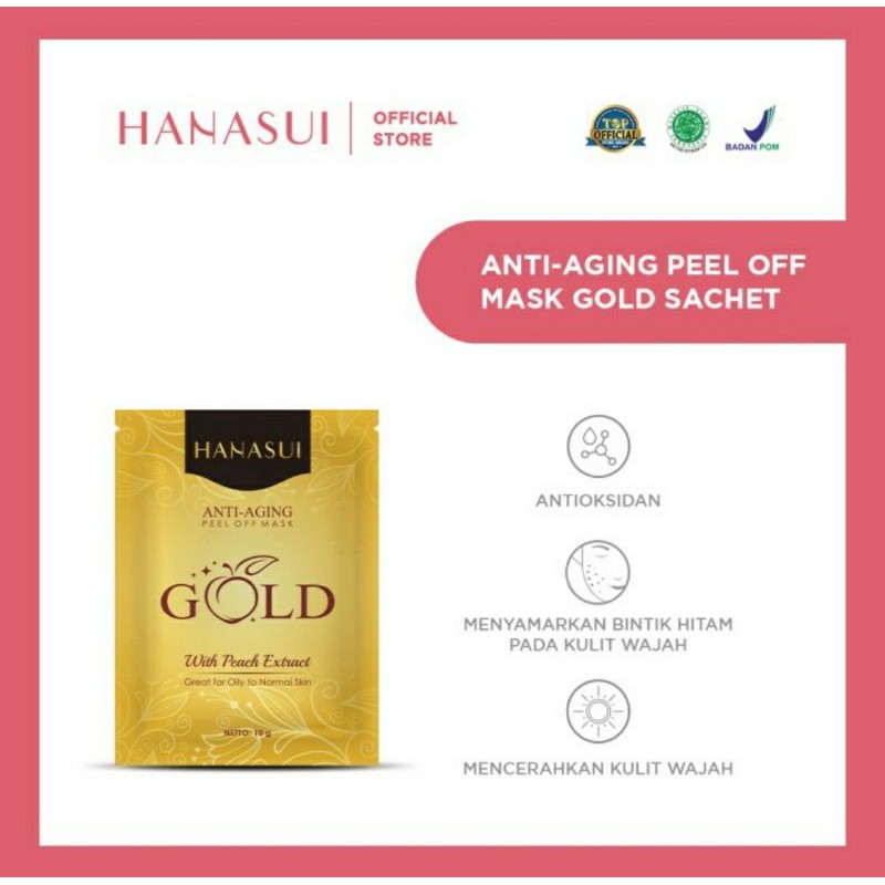 Jual HANASUI NATURGO PEEL.OF MASK GOLD (1 BOX ISI 10 SACHET) | Shopee ...