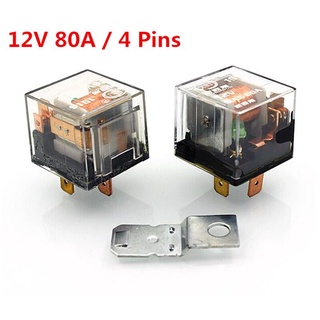 Relay 4 Kaki 12V 80A Indikator Lampu untuk Klakson Aksesoris Kendaraan