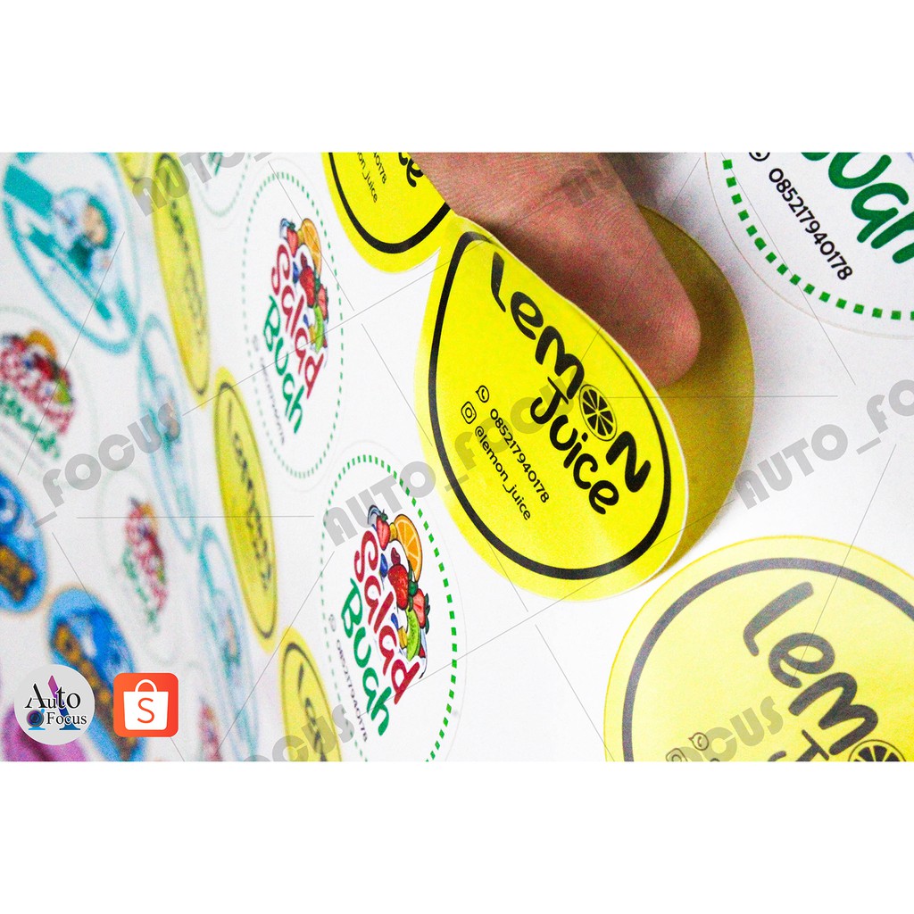 Jual STIKER LABEL KEMASAN BULAT FREE DESAIN | Shopee Indonesia