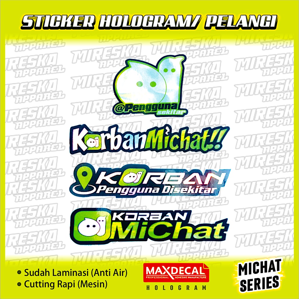 Jual Terbaru Stiker Viral Hologram Terlaris Micat Series Sticker