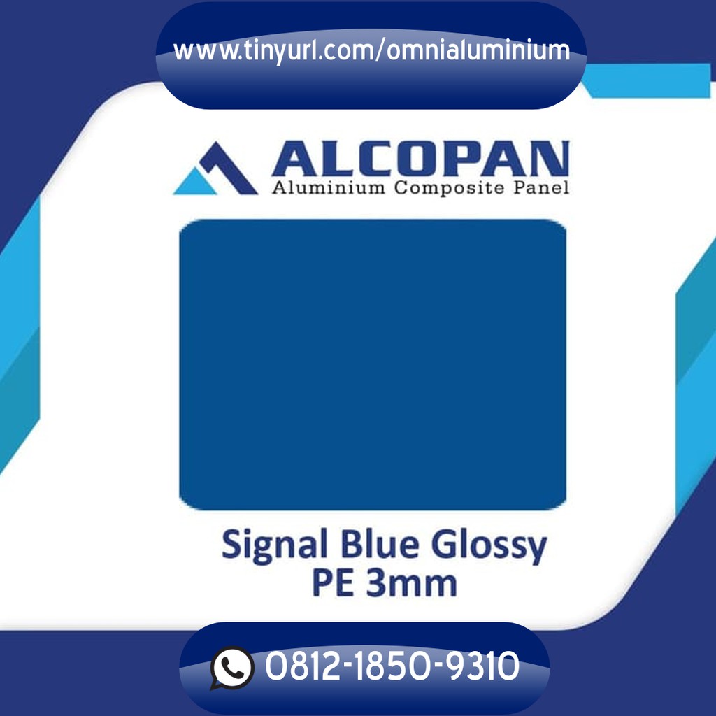 Jual ACP ALCOPAN Signal Blue Glossy PE Interior 3mm | Shopee Indonesia