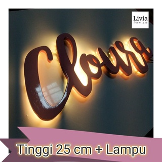 Jual Huruf Timbul Kayu Menyala Tinggi Cm Gratis Adaptor Huruf Kayu