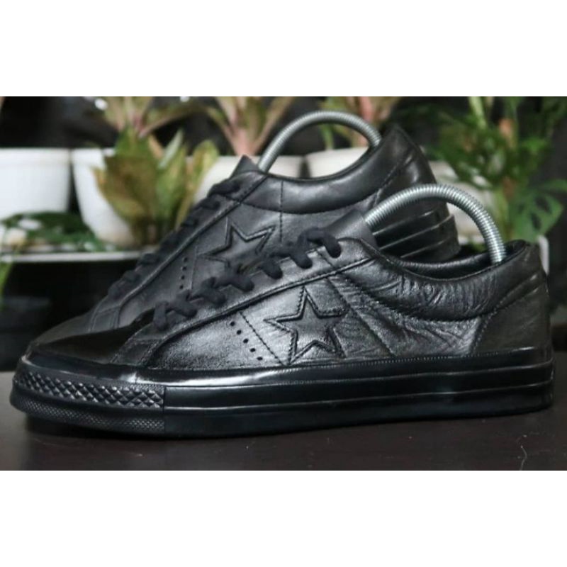 Converse one star sales ox black leather