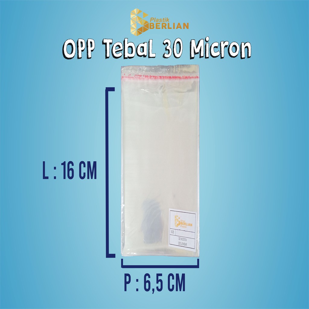 Jual 65 X 16 Cm Plastik Opp Tebal 30 Micron 100 Lbr Shopee Indonesia 1528