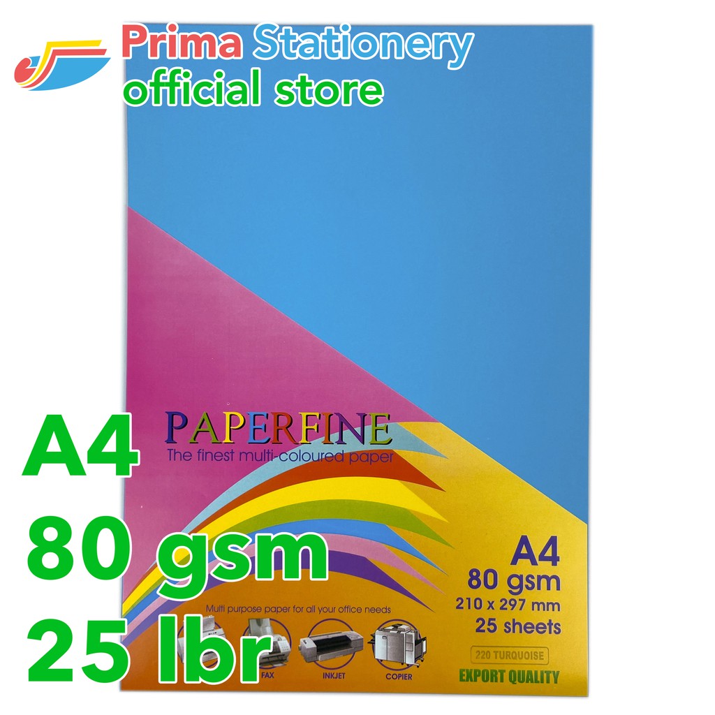 Jual Paperfine Kertas Hvs Warna A4 Turquoise Sinar Spectra It 220 Isi