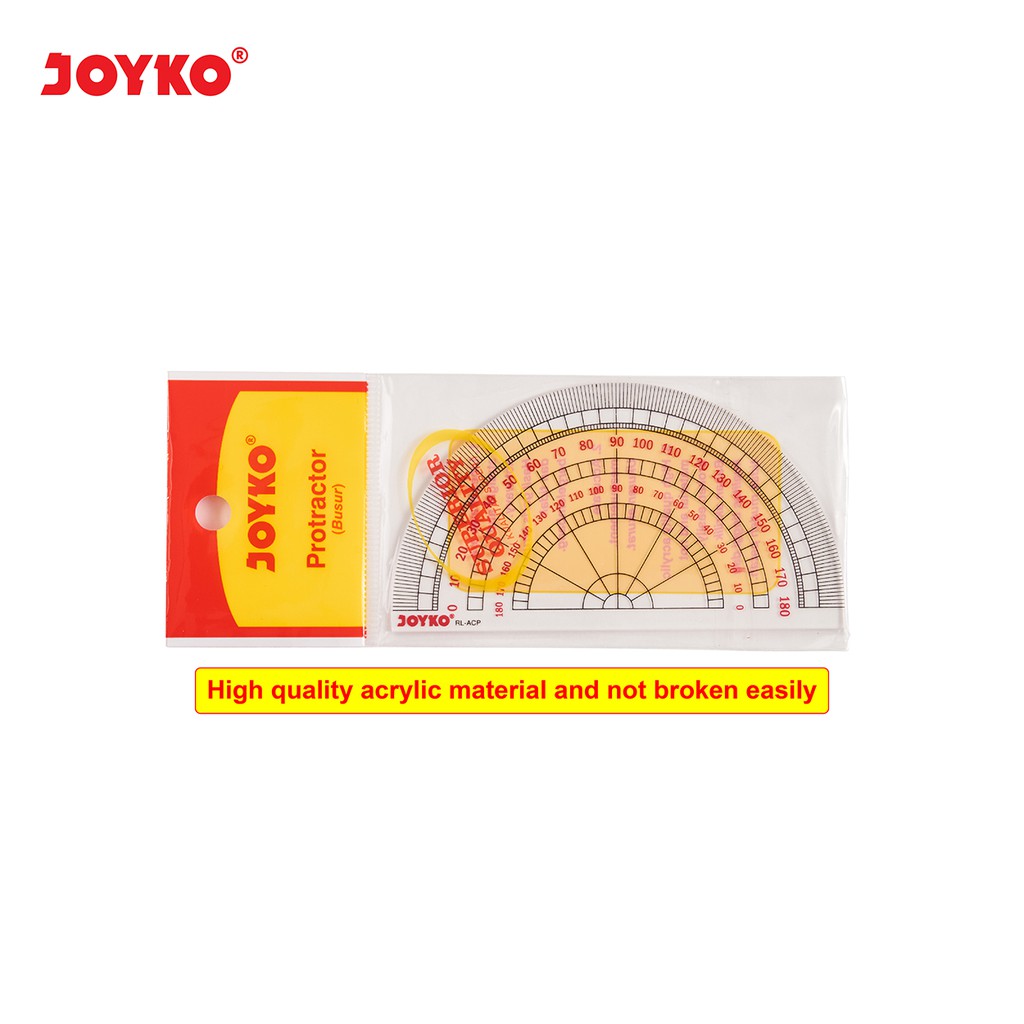 Jual Acrylic Ruler Penggaris Busur Joyko RL-ACP | Shopee Indonesia