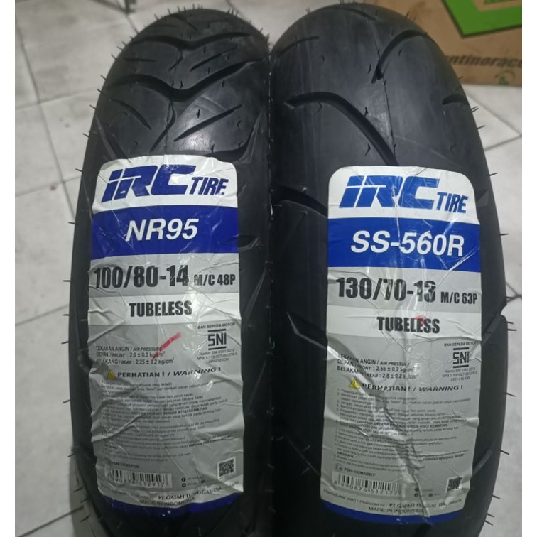 Jual Paket BAN PCX 160// Ban IRC 100/80-14 + 130/70-13 Tubeless ( PCX ...