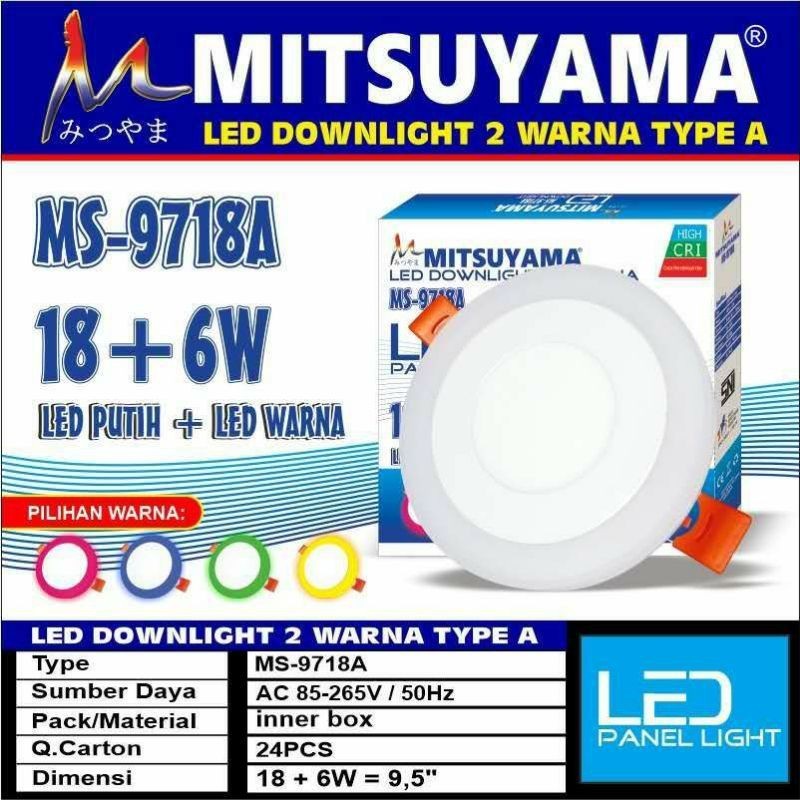 Jual Mitsuyama Panel LED 18 Watt Inbow Lampu Downlight LED Panel Bulat ...